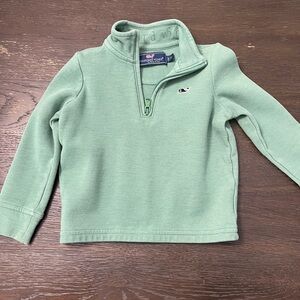 COPY - Vineyard Vines Kids Green Quarter-Zip Pullover